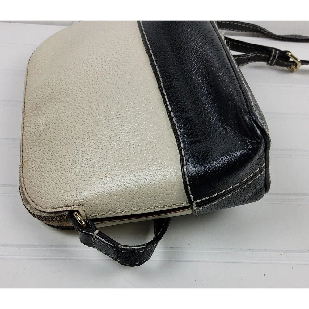 Kate Spade Hanna Berkeley Lane Crossbody Shoulder Handbag Purse Beige Black